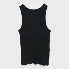 【美品】【GU】『ジーユー』[ダンクトップ] インナー リブタンクトップ ブラック (L) 商品A83 管理C