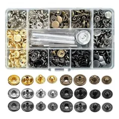 【特価商品】6色 120個 セット レザークラフト工具 打ち具 ホック打ち スナップボタン DIY カシメ パーツ HappyHome 12mm