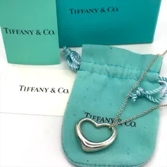 美品 Tiffany ＆ Co ティファニー オープン ハート ペンダント ネックレス SV925 箱付き シルバー アクセサリー ブランド a6953