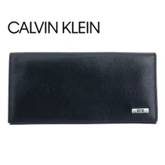 カルバンクライン 財布 長財布 二つ折り Calvin Klein CK 31CK190009 001 BLACK ブラック レザー 本革 ロゴプレート 型押し