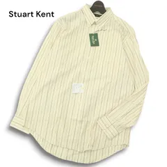 【未使用】Stuart Kent スチュアートケント 通年★ 長袖 ストライプ ボタンダウン ドレス シャツ Sz.41-86 メンズ