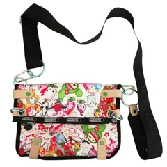 レスポートサック LesportSAC for TOKIDOKI トキドキ ショルダーバッグ 総柄 カラビナ ロゴベルト マルチカラー