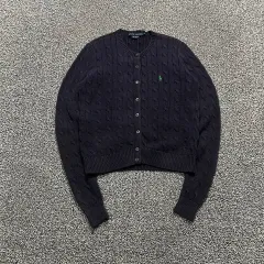 ポロ Ralph Lauren(ラルフローレン) グリーンポニー 紫 カーディガン