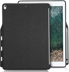適用機種： iPad iPad Pro 12.9 12.9 第1世代 Pro 2015 スマートキーボードと組み合わせて使用可能， / 第2世代 ペンシルホルダー付き 2017 背面ケース，バックカバー - ProCase ブラック