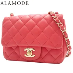 CHANEL(シャネル) マトラッセ ココマーク ミニチェーンショルダー ショルダーバッグ 肩掛け 斜め掛け ミニバッグ ラムスキン レッド赤 ゴールド金具 A35200 レディース 40802141603【中古】【アラモード】