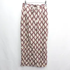 ◇ ◎ ●未使用● ローリーズファーム 総柄 ウエスト一部ゴム ロング丈 タイト スカート サイズF ベージュ系 レディース E  【1404020016611】