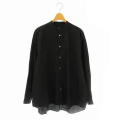 グラフペーパー Graphpaper 22AW Broad L/S Oversized Band Collar Shirt バンドカラーシャツ 長袖 オーバーサイズ F ブラック /ES ■OSのサムネイル