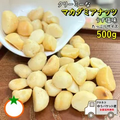 うす塩　おつまみ マカダミアナッツ うす塩味 たっぷりサイズ 500g クリーミーなナッツ クロネコゆうパケット便のサムネイル