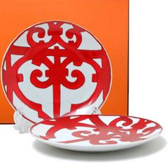 エルメス　皿　ガダルキヴィール エルメス 食器 HERMES ガダルキヴィール レッド デザート