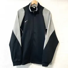 大きいサイズ！ XXL！(^w^)b NIKE ナイキ DRI-FIT ドライフィット ジップアップ トラック ジャケット トレーニング 長袖 ジャージ トップス スポーツ 運動 ランニング ブラック×グレー メンズ 男性