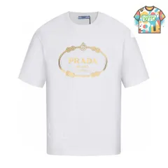 【今日特価】Prada サマークラシックアルファベットプリント T シャツ-3
