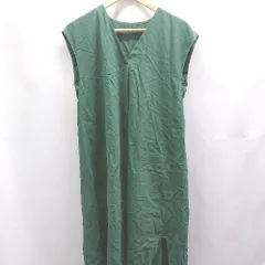 ◇ ⊂ BALLSEYボールジィ 無地 - ロング ノースリーブロングワンピース サイズ36 グリーン系 レディース E  【1505290003636】