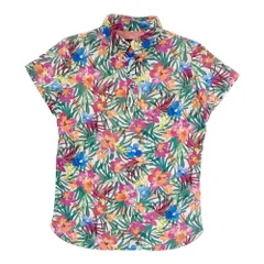 サイズ：L CALLAWAY キャロウェイ  半袖ポロシャツ ボタニカル柄 グリーン系 [240101530776] ゴルフウェア レディース ストスト