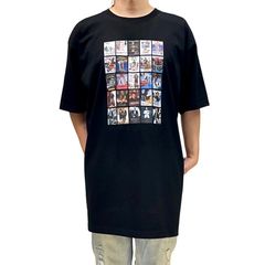 オリジナル ビッグTシャツ 007 歴代タイトル 映画ポスター ジェームズボンド ショーンコネリー ダニエルクレイグ スパイムービー 黒 ブラック 2XL(3L) 3XL(4L) 4XL(5L) 5XL(6L) オーバーサイズ メンズ レディース ユニセックス