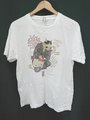 ◇ Θ φ Printstar プリントスター ハローキティ 猫 半袖 Tシャツ カットソー サイズM ホワイト レディース E  【1410230013104】