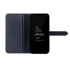 iPhone14Plus ケース 手帳型 スマホケース シュリンクカーフレザー カメラホールなし ブルーインディゴ 14Plus-BlueIndigo