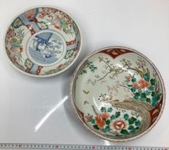 809）✿有田焼☆弥左衛門窯☆古伊万里写☆刺身皿揃☆破魔オマケ付き