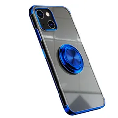 iPhone14 Plus ケース  スマホリング 耐衝撃 薄型 ケース 【Color】 ブルー