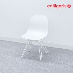 【展示品】Calligaris カリガリス connubia ACADEMY コヌビア アカデミー ダイニング アームレス チェア オフィス ホワイト 定価3万