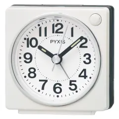 PYXIS 65×64×38mm 白パール アナログ ピクシス 置き時計 目覚まし時計 NR449W Clock) セイコークロック(Seiko