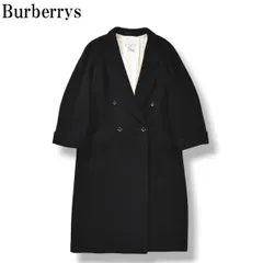 【最高級】 90sヴィンテージ バーバリー Burberrys カシミヤ混 ウール ロング チェスターコート オーバーコート デザイナーズ ハイブランド 9 ブラック レディース ♪