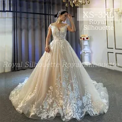 ドレス ウェディングドレス 大きいサイズ ホワイト 花 フラワー 白 刺繍  レース 結婚式 パーティー 謝恩会 ロングドレス XS S M L XL LL 2XL XXL 3XL XXXL 披露宴 ボリューム 袖なし 透け感 プリンセス 豪華 花嫁