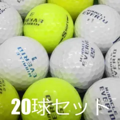 送料無料 ロストボール ダンロップ ミラクル EVERIO カラー混合 20球セット 中古 Cランク 格安 DUNLOP エブリオ 高打ち出し・低スピンによる大きな飛びとソフトなフィーリングを両立 ゴルフボール 白 黄色 ホワイト イエローのサムネイル