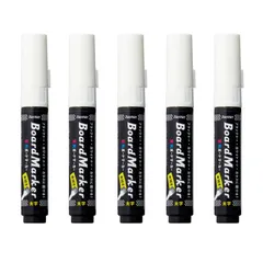 【在庫セール】5本セット LBM1047W ホワイト 太字 蛍光 ボードマーカー 220658 黒板 レイメイ藤井