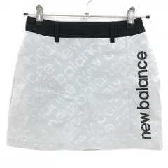 【超美品】ニューバランスゴルフ スカート ライトグレー×黒 ロゴ地模様  レディース 00(XS) ゴルフウェア 2023年モデル New Balance