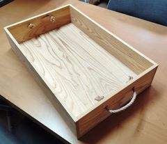 【在庫整理】アウトレット木箱　トロ箱調木箱 杉　内寸320×520×100 [mm]　製品管理No.【169-397】