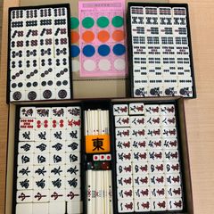 麻雀牌セット　背面の色は紫　点棒フルセット　昭和レトロ 麻雀牌セット 背面の色は紫 点棒フルセット 昭和レトロ