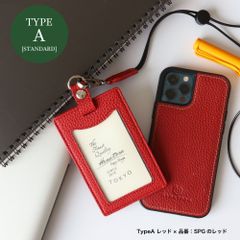 プレミアムレザー IDカードホルダー パスケース カードケース Aタイプ 高級 レディース メンズ 本革 牛革 スリム シンプル ブランド 首掛け 首かけ ネックストラップ シンプル HANATORA