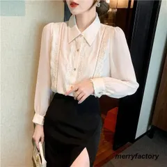 送料無料 春の新作ブラウス レディース シフォンブラウス 長袖 立ち襟 オフィス ボウタイ ブラウス レース 事務服 インナー 長袖 ブラウス