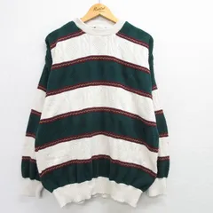 XL/古着 バンヒューセン 長袖 セーター メンズ 90s コットン 白他 ホワイト 25mar15 中古 ニット トップス