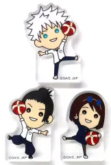 【中古】アクリルスタンド・アクリルパネル 五条悟＆夏油傑＆家入硝子 たすっこ ミニアクリルブロック3個セット バスケVer. 「呪術廻戦 懐玉・玉折」