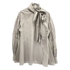 FOXEY NEWYORK  フォクシー ニューヨーク BLOUSE ELITE SHIRT ストライププルオーバーブラウスシャツ 43825 グレー 42のサムネイル