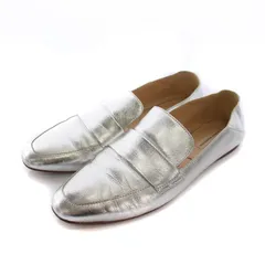 ファビオルスコーニ FABIO RUSCONI ローファー モカシン スリッポン シューズ 38 シルバー /YM