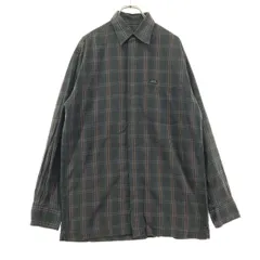 CHAPS RALPH LAUREN チャップスラルフローレン チェック柄 長袖 ネルシャツ S グレー メンズ 古着