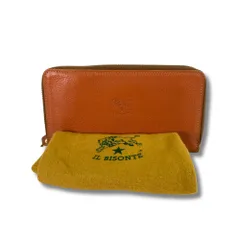 【美品】ILBISONTE イルビゾンテ ラウンドファスナー長財布 茶