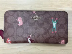 【中古】COACH コーチ キャラクター アニマル ラウンドファスナー 長財布 IYCH3461