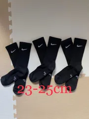 【新品未使用】NIKE  3足組 靴下 ブラック 23.0cm〜25.0cm