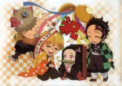 【中古】クリアファイル 集合 A4クリアファイル 「鬼滅の刃×ufotable cafe 我妻善逸誕生祭」