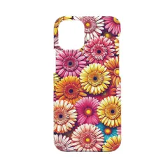 【新品】iPhone15 Pro対応 ガーベラデザインケース 花柄 ピンク&イエロー 耐衝撃 軽量 薄型 背面カバー