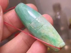 RS9-14 一点物 糯種 黄緑 錦鯉 天珠 ペンダント ミャンマー産 A貨 本翡翠 ルース ネックレス