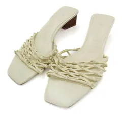 ザラ サンダル ミュール スクエアトゥ 靴 レディース 37サイズ ホワイト ZARA 【中古】