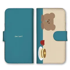 iPhone12 Pro Max ケース 手帳型 アイフォン12 プロマックス スマホケース 携帯ケース クマ くまさん テディベア パンケーキ 飛行機 イラスト かわいい ブルー ベージュ 韓国  スマホカバー カラー01