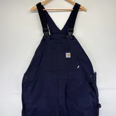 カーハート ダブルニー　オーバーオール　ネイビー　ダック　美品　carhartt Carhartt】ダブルニーダック オーバーオール ブラック S-696