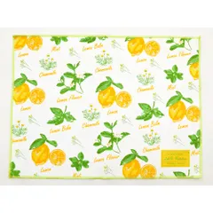☆ ハーブ＆レモン ☆ 水切りマット 水切りマット キッチン 吸水マット おしゃれ かわいい 驚きの吸水力 40 × 30cm ふきん クロス マット キッチンタオル 生活用品 台所用品 日用品 インテリア 雑貨 新生活