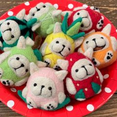 おめかしフレブルちゃん　羊毛フェルト フレンチブルドッグ 受注制作] おめかしフレブルちゃん 羊毛フェルト フレンチブルドッグ