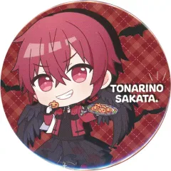 【中古】バッジ・ピンズ となりの坂田。(浦島坂田船/SD背景チェック柄) 缶バッジ 「Happy Halloweeeen 浦島坂田幽霊船 Ψ悪魔執事Ψ あなたが飽くまで仕えます ワタクシかなり使えます ちゃんとしni9htお仕置きデビか～????」 缶バッジく